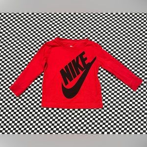 Nike toddler long sleeved tee - 2T, red/black